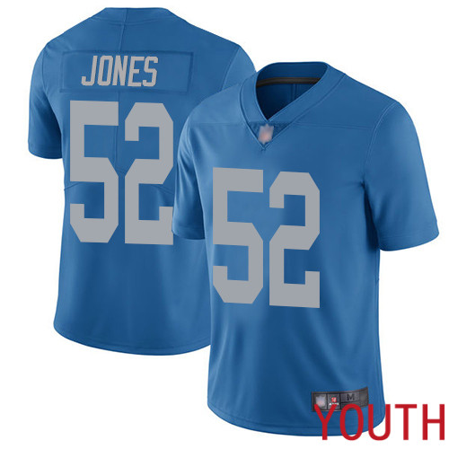 Detroit Lions Limited Blue Youth Christian Jones Alternate Jersey NFL Football #52 Vapor Untouchable->youth nfl jersey->Youth Jersey